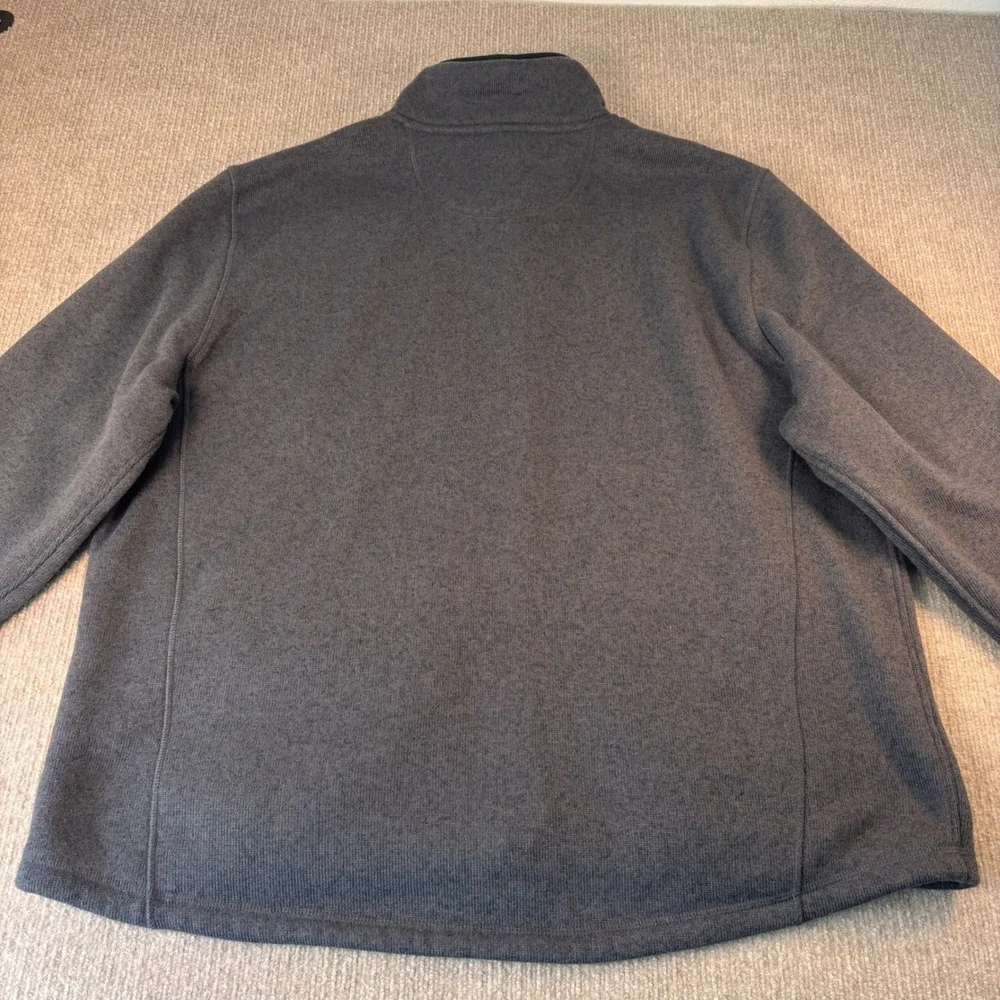 L.L. Bean Gray Slightly Fitted Sweater Full Zip Jacket Men's Size XXL EUC